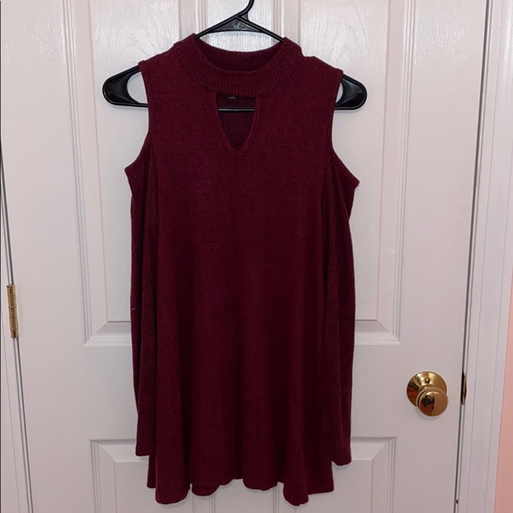 Open shoulder sweater